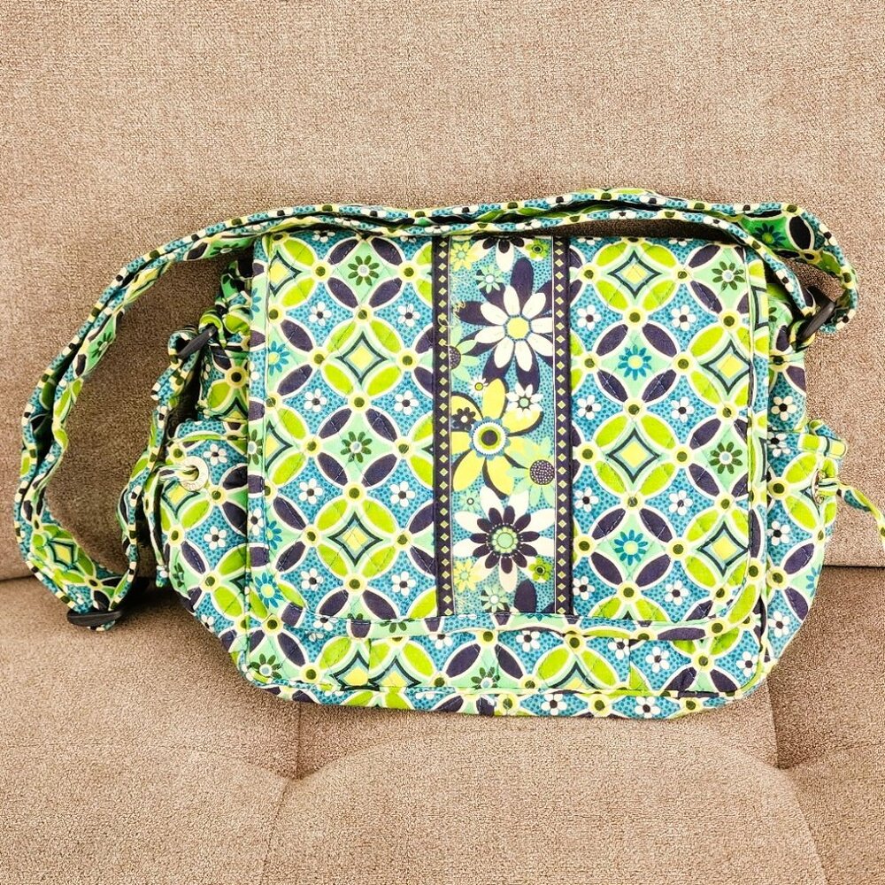 Vera Bradley Green Paisley Crossbody Bag Purse, Colorful & Bright